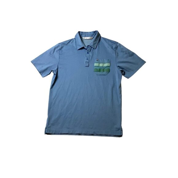 Travis Mathew Blue Pima Cotton Blend Golf Polo Shirt Men's Size M - Picture 5 of 9
